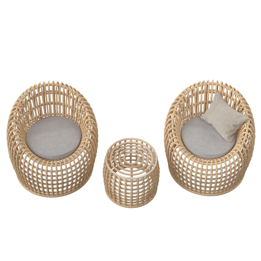 Rattan Furniture 3D Model | 1143349 | TurboSquid