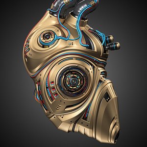 3D Sci Fi Robot Heart 2b