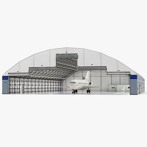 3D model Boeing 727 100 Private Generic Maintained In Aircraft Hangar