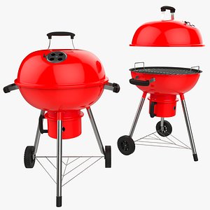 Charcoal Grill Low High Poly Unwrapped