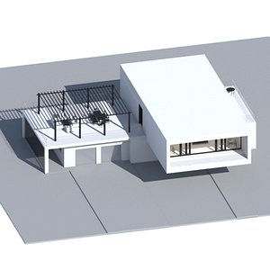 House with console and terrace 3D model