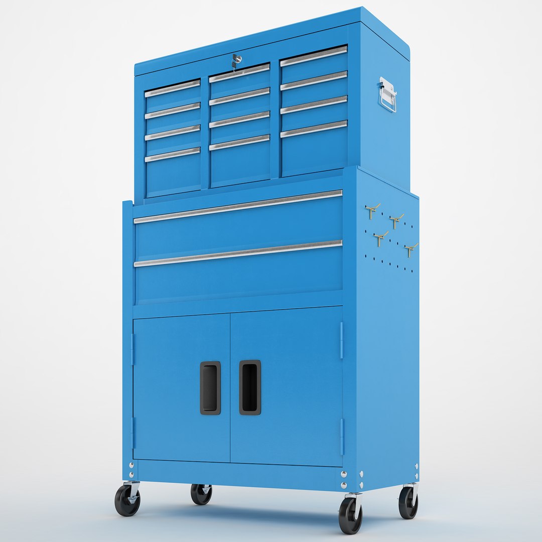 Tool Box Trolley Storage Garage 03 3D Model TurboSquid 1760653