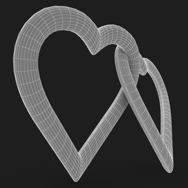 3d model heart shape 02 colorful