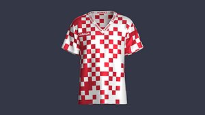 Canada Pixel Pattern Sports Jersey 3D