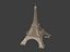 Polygonal Eiffel Tower -- Low Poly - 3D Print Ready