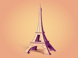 Polygonal Eiffel Tower -- Low Poly - 3D Print Ready