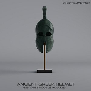 ancient greek helmet 3d c4d