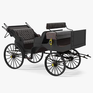 3D Vintage Horse Drawn Carriage model