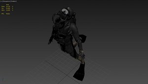 Diver Animated and rigged for game