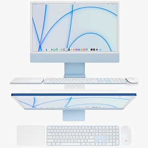 Apple iMac 24-inch 2021 full set 2 3D