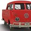 Volkswagen Type 2 Double Cab Pick Up Simple Interior Red