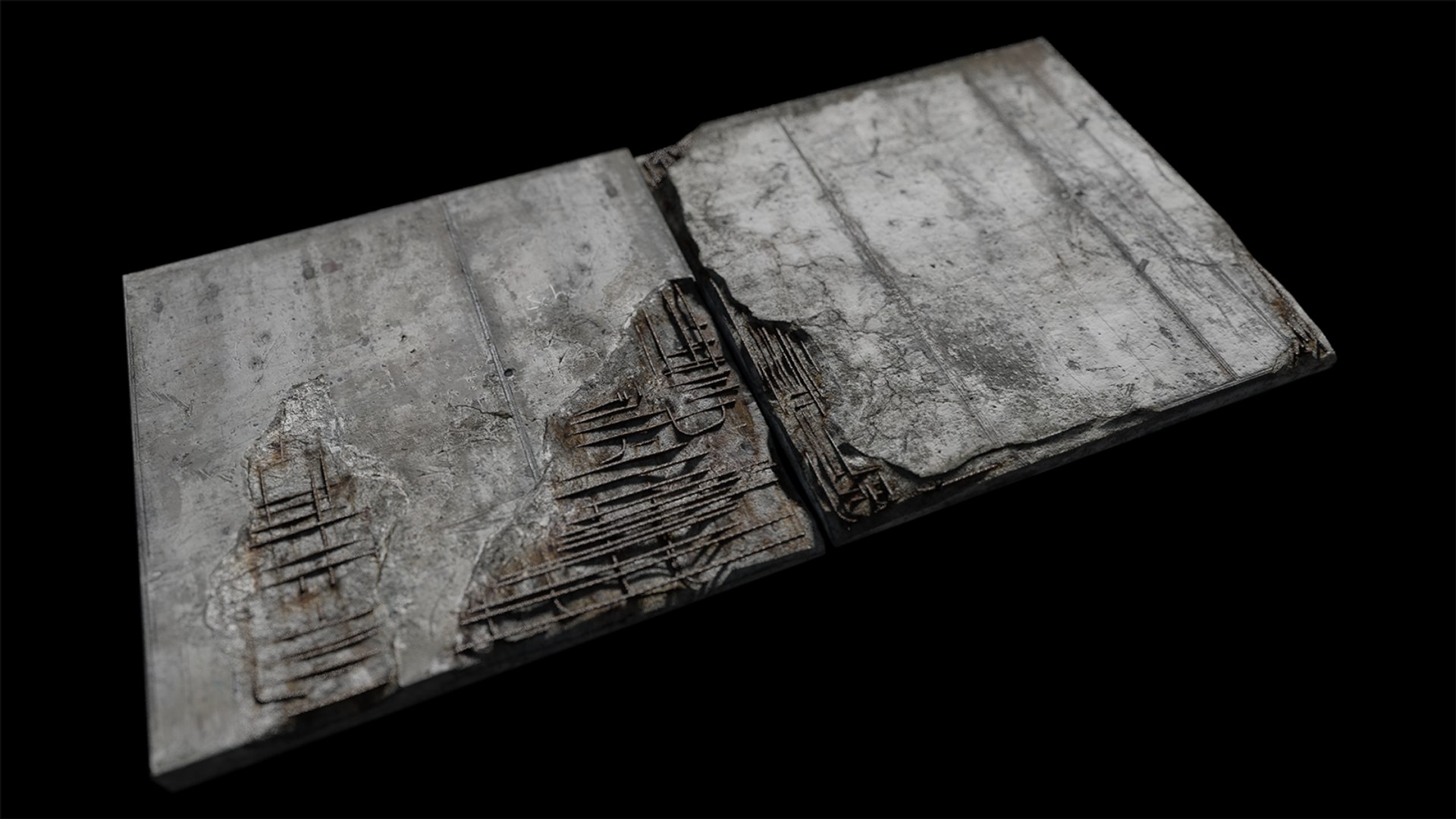 Damaged blocks. Damaged blocks