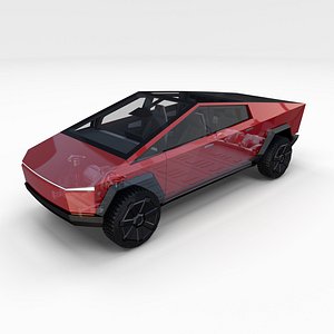 tesla cybertruck chassis interior 3D model