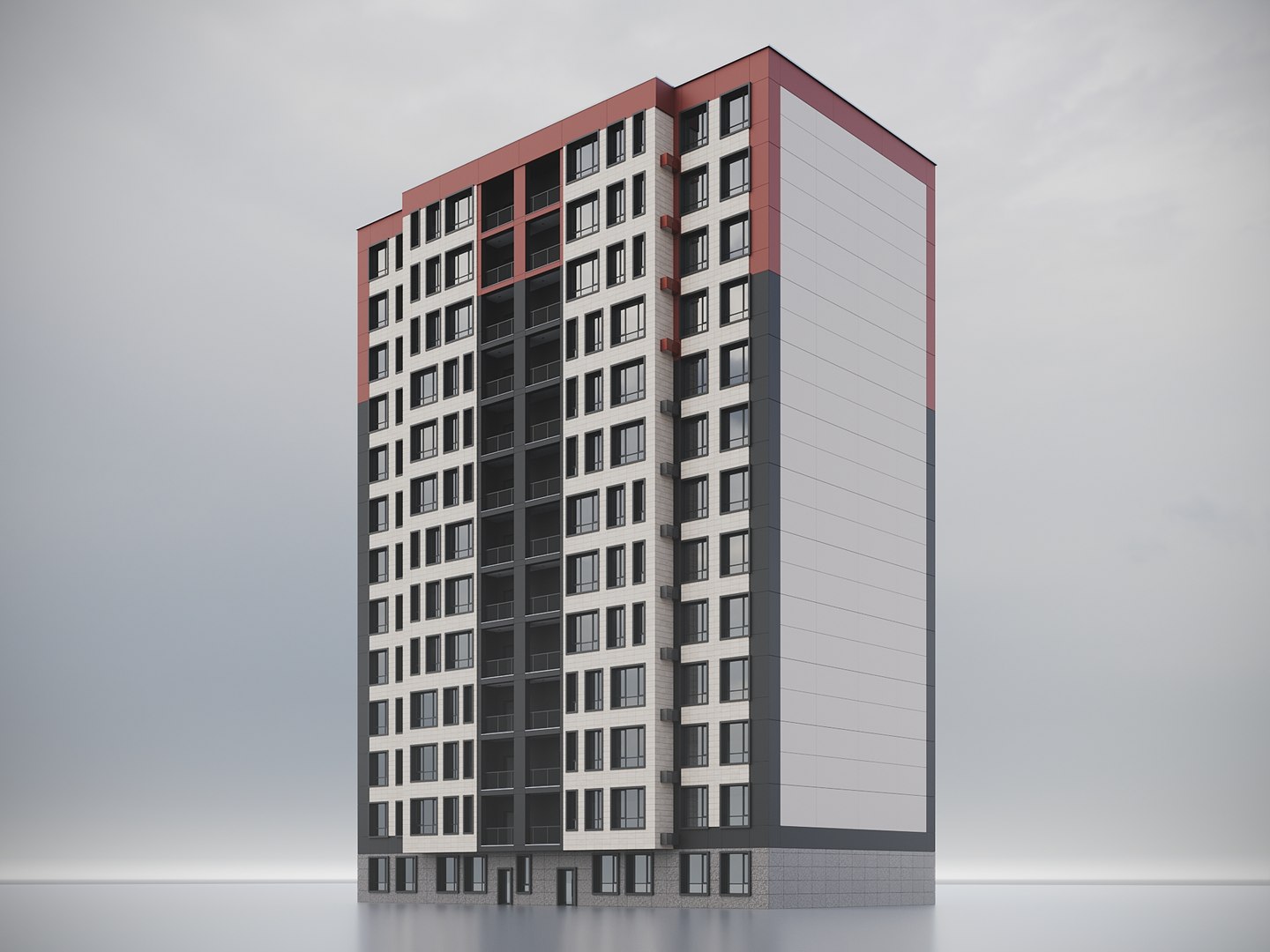 3D Modern Residential Building 018 - TurboSquid 2153754