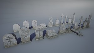 pbr pack tombstone 3D model