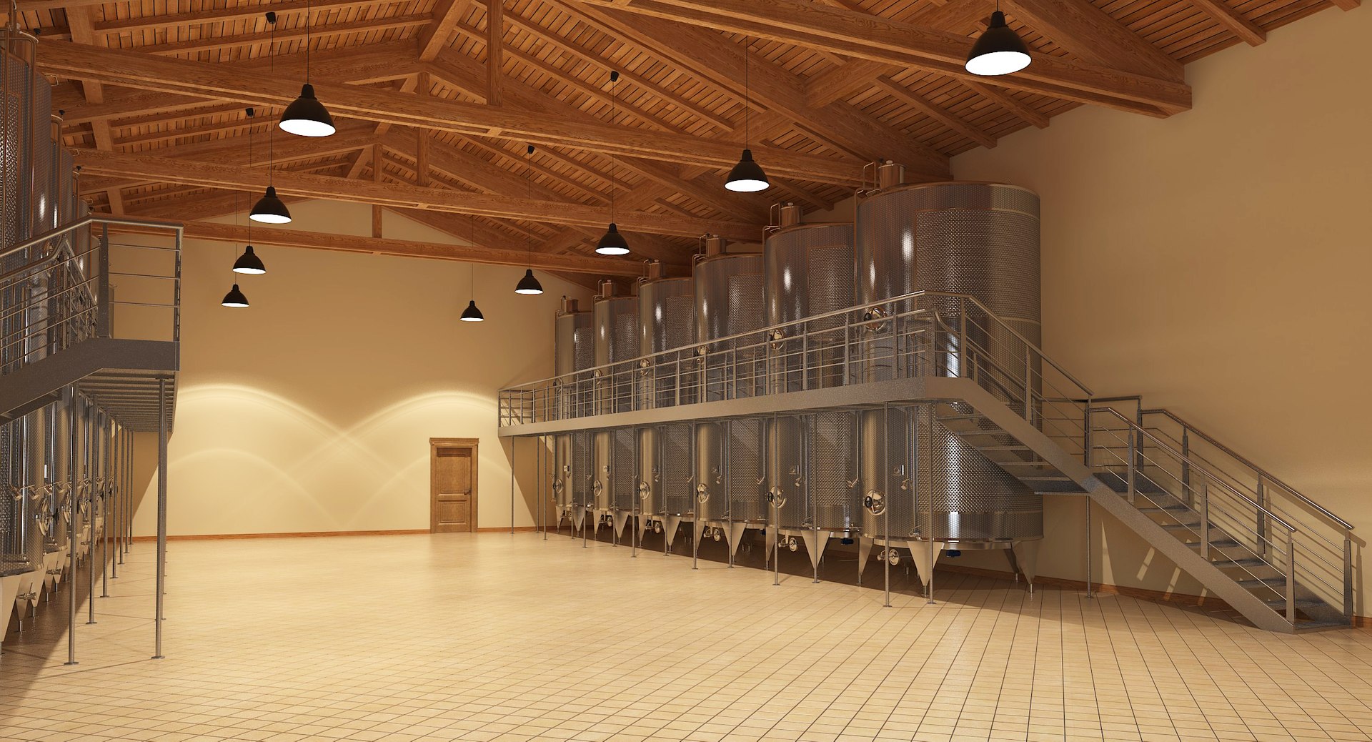 3D Wine Manufacture Interior Model - TurboSquid 1383332