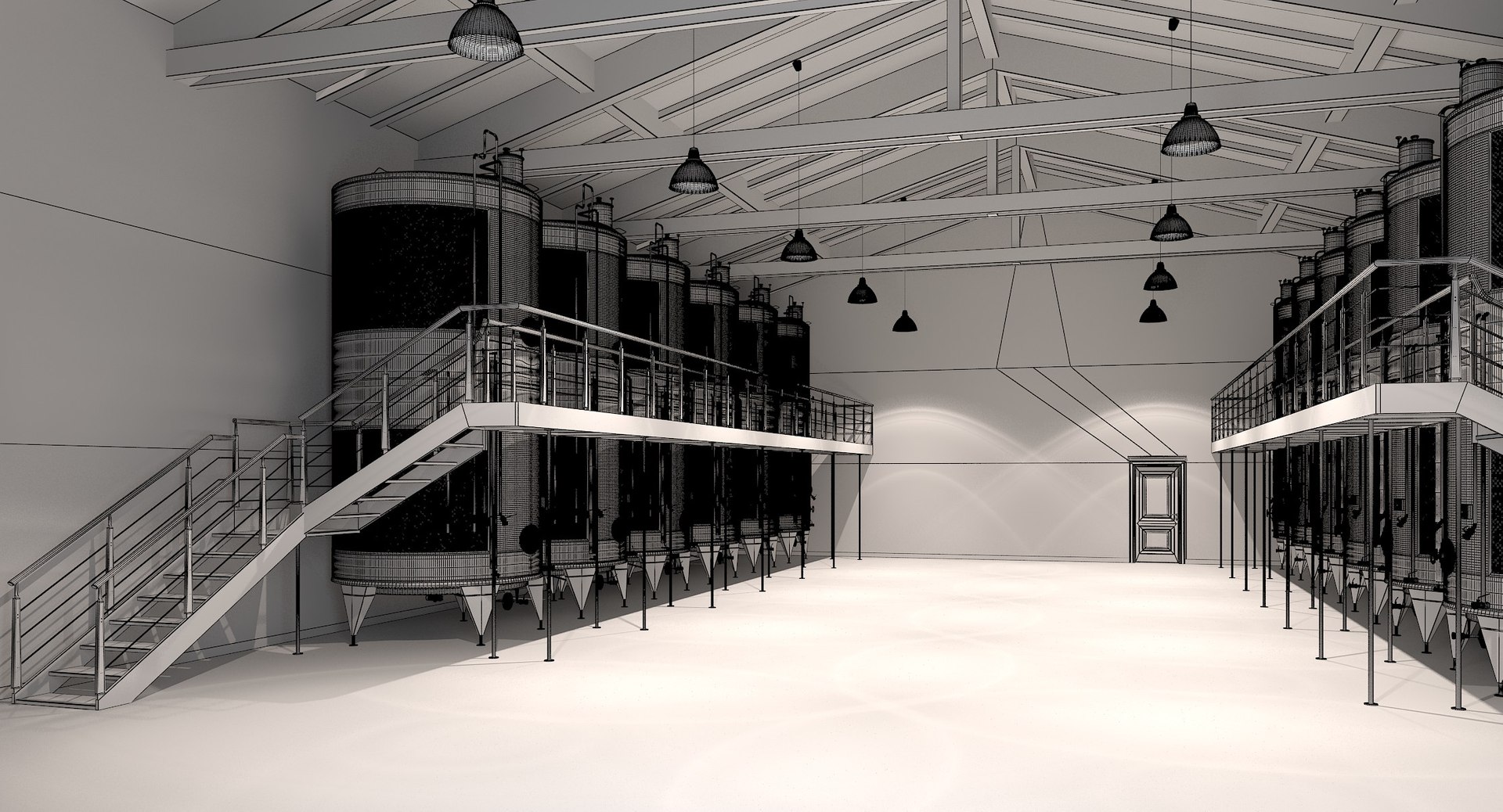 3D Wine Manufacture Interior Model - TurboSquid 1383332