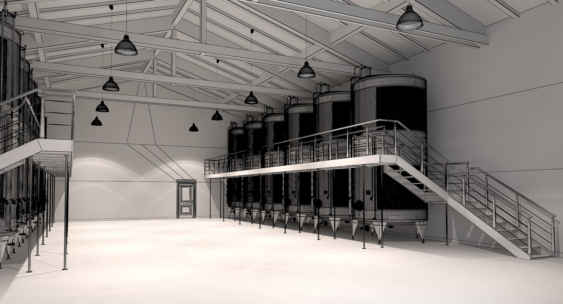 3D Wine Manufacture Interior Model - TurboSquid 1383332