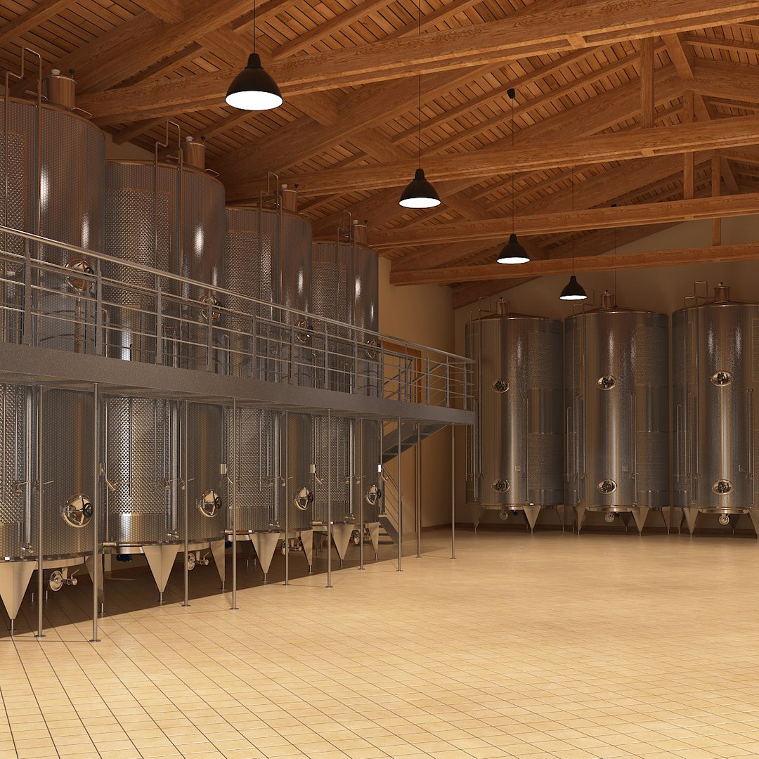 3D Wine Manufacture Interior Model - TurboSquid 1383332