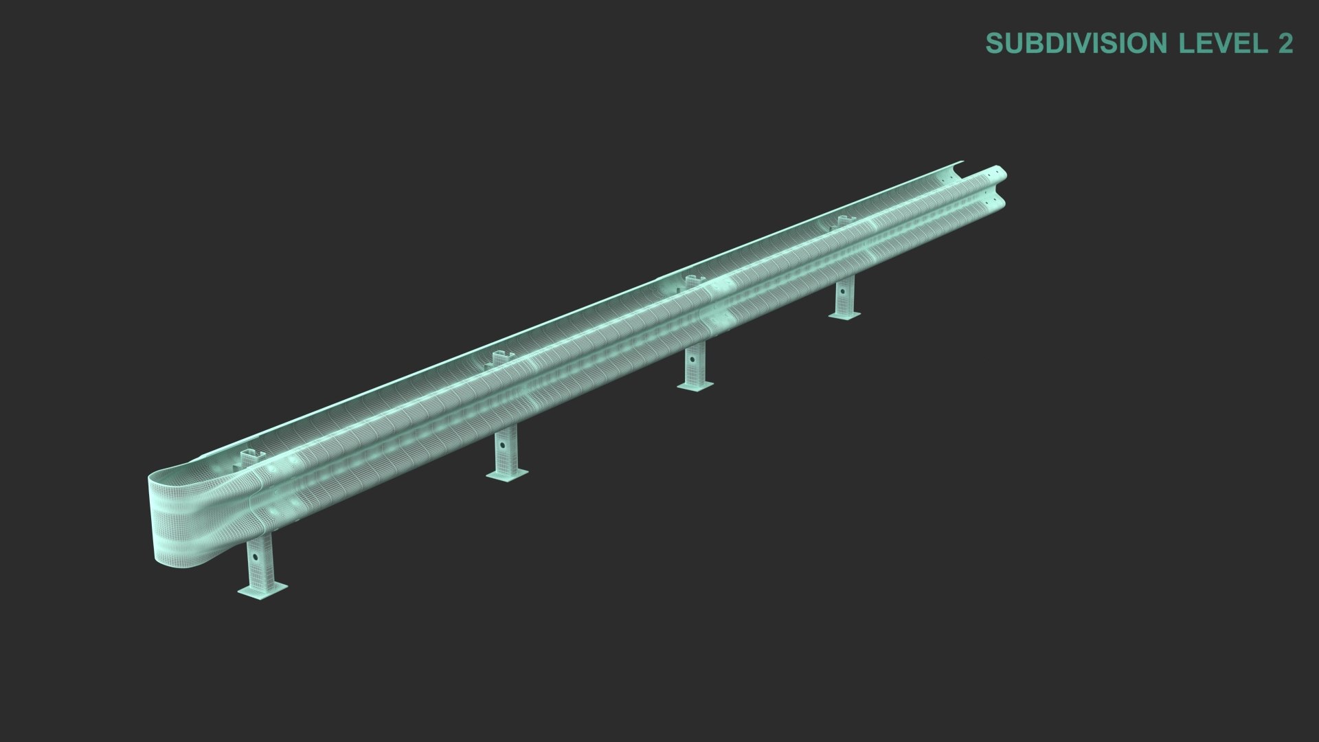 Road Safety Barrier 3D Model - TurboSquid 2076268