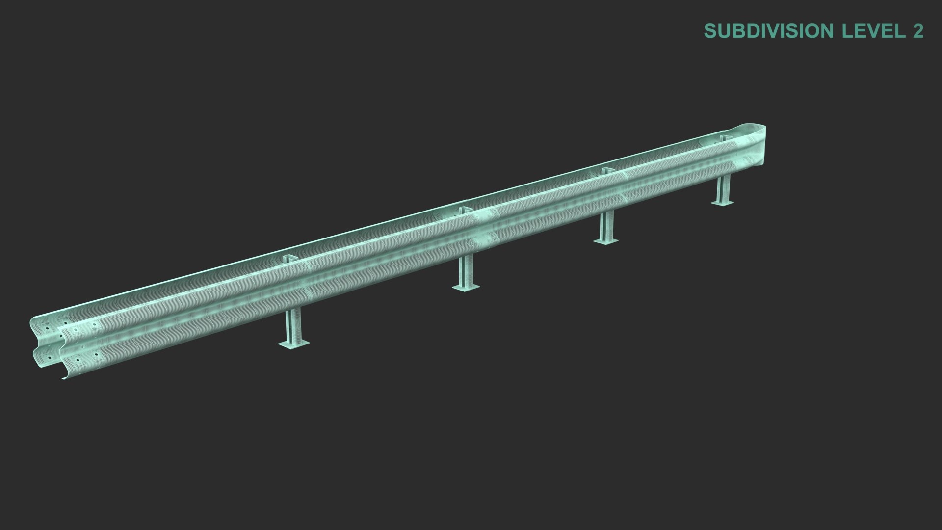 Road Safety Barrier 3D Model TurboSquid 2076268