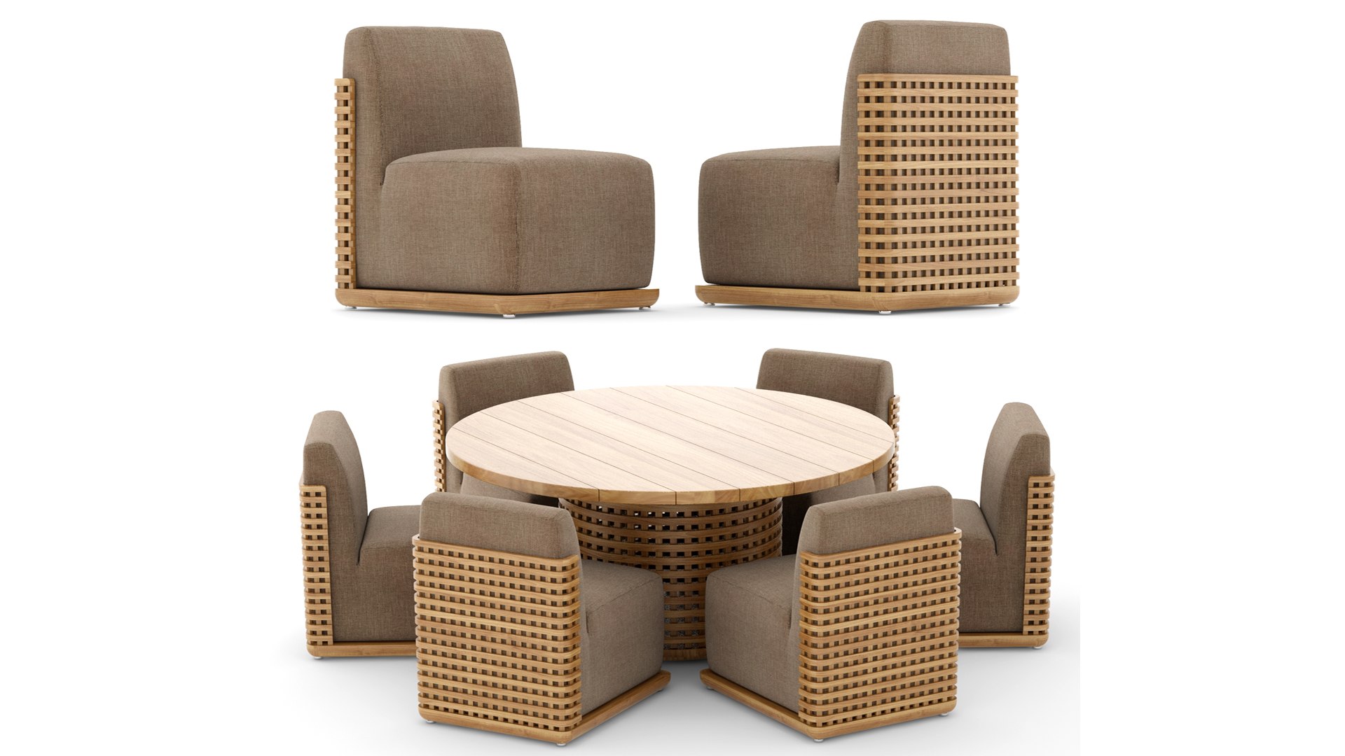 RH Outdoor Trelica collection 3D model TurboSquid 2108197