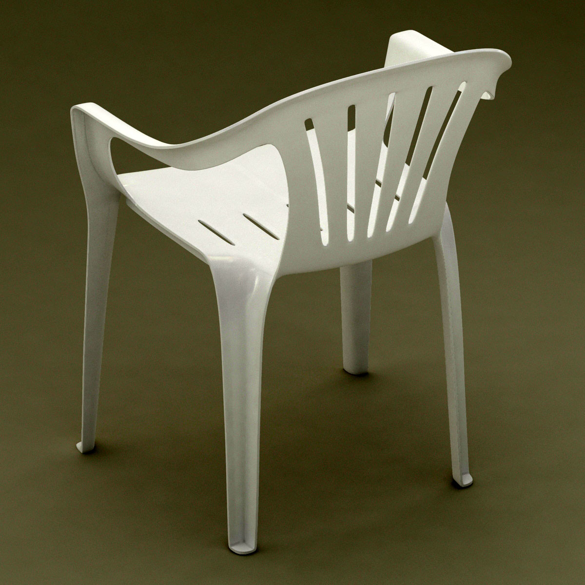 3d model realistic monobloc chair