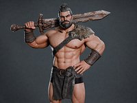 Realistic Barbarian - Rigged