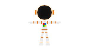 3D Astronaut - OBJ - Low Poly Quad