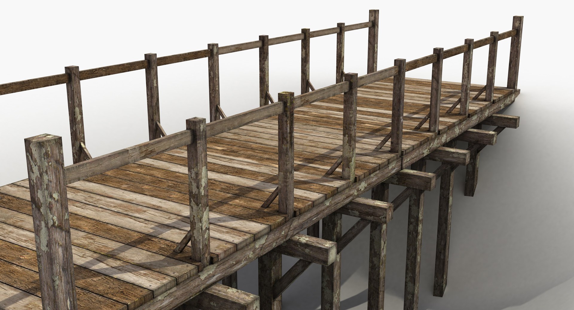 Wooden Bridge Wood Model - TurboSquid 1434635