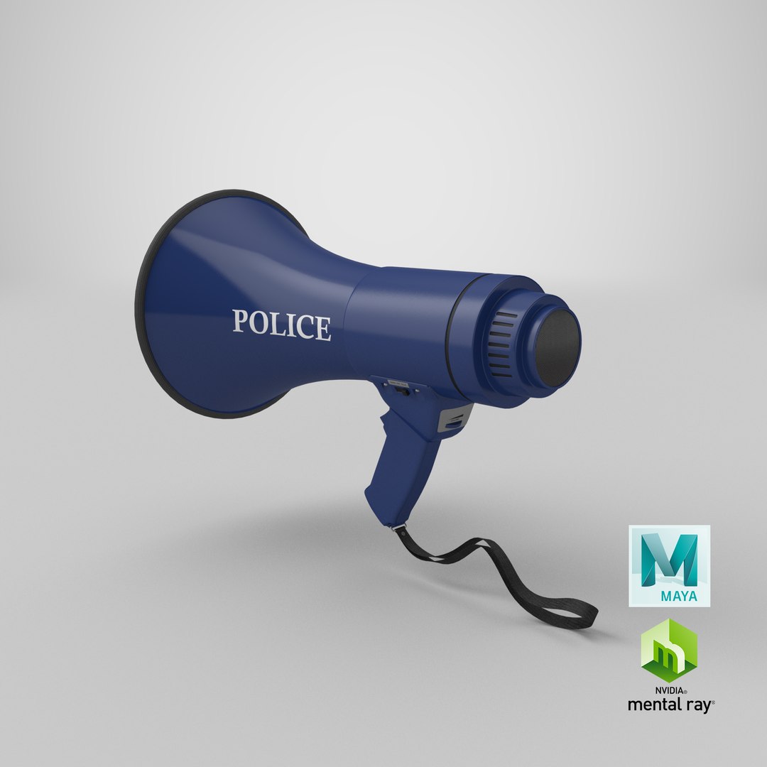 Police Megaphone 3D - TurboSquid 1857126