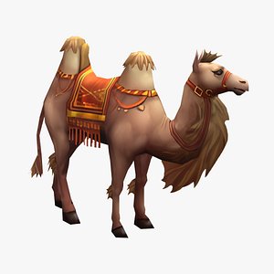 low-poly animated camel