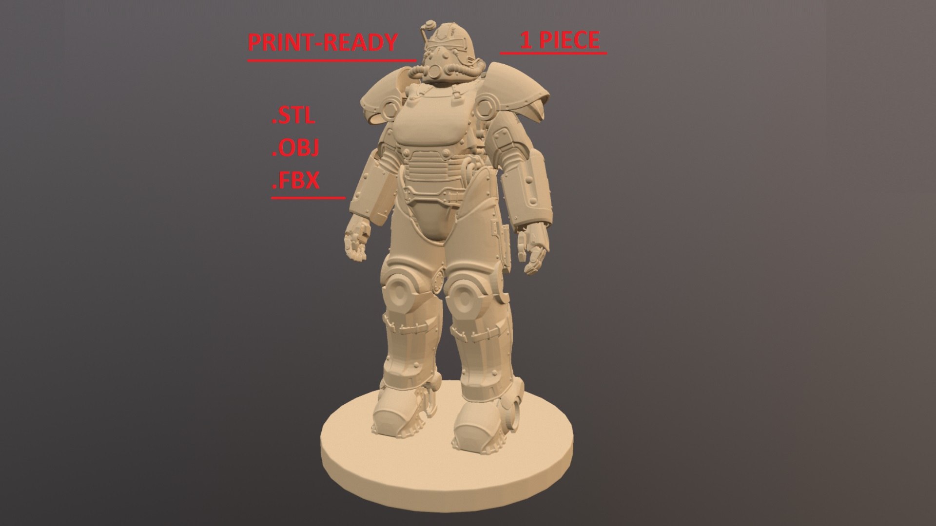 FALLOUT T 51 POWER ARMOR High Poly SKULPTUR 3D Modell TurboSquid 1924352   1 