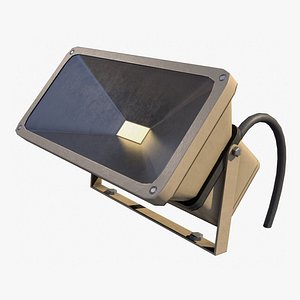 3D model pbr floodlight lights