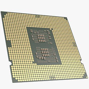 CPU microchip 3D model