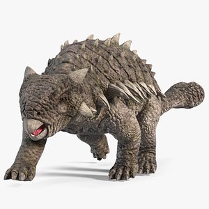 Ankylosaurus Deserted in Walking Pose