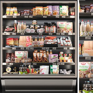 Showcase in a grocery store