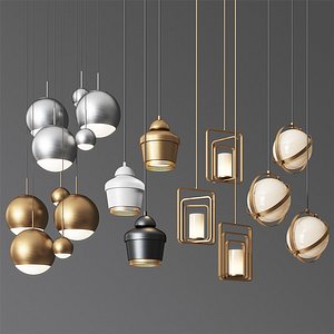 - pendant light 19 3D model