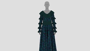 3D Womens Dress - Female Outfit Clothes model