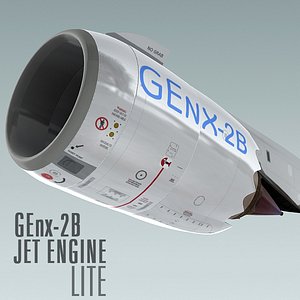 genx-2b jet engine lite 3d max