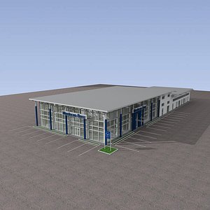 3d model showroom autohouse