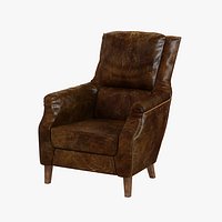 Chelsea Classic Man's Room Distressed Cigar Leather Arm Chair
