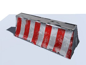 road barrier polys 3d obj