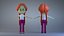 cartoon lieferung mädchen student toon schwester charakter familie kind