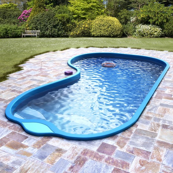 garden pool exterior 3d model