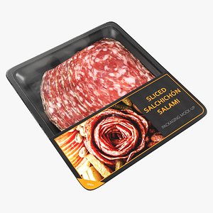 Salami Salchichon sliced in packaging
