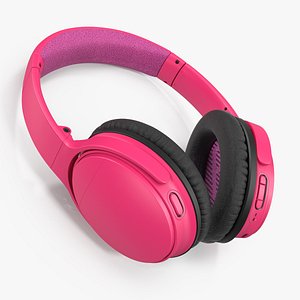 Wireless Headphones Generic Lying On 3D Model