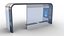 3D model modern bus stop