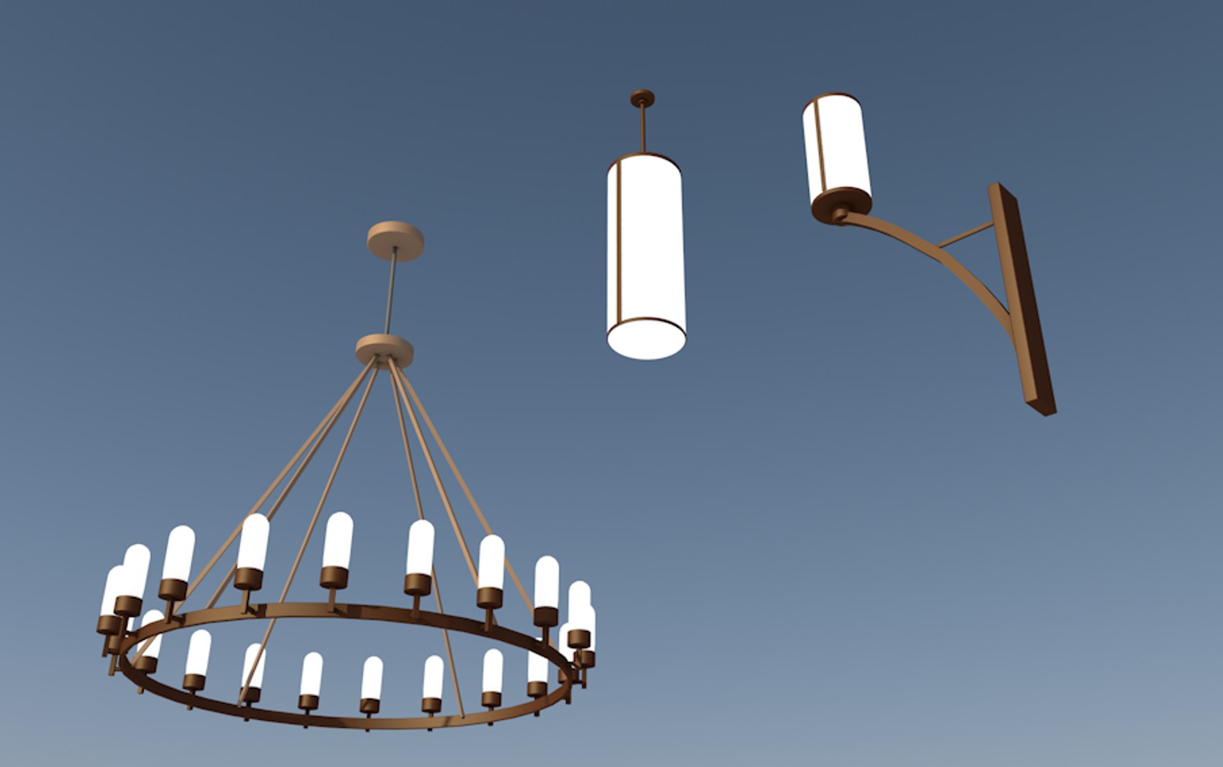 3D Model Chandelier Wall Light - TurboSquid 1350031