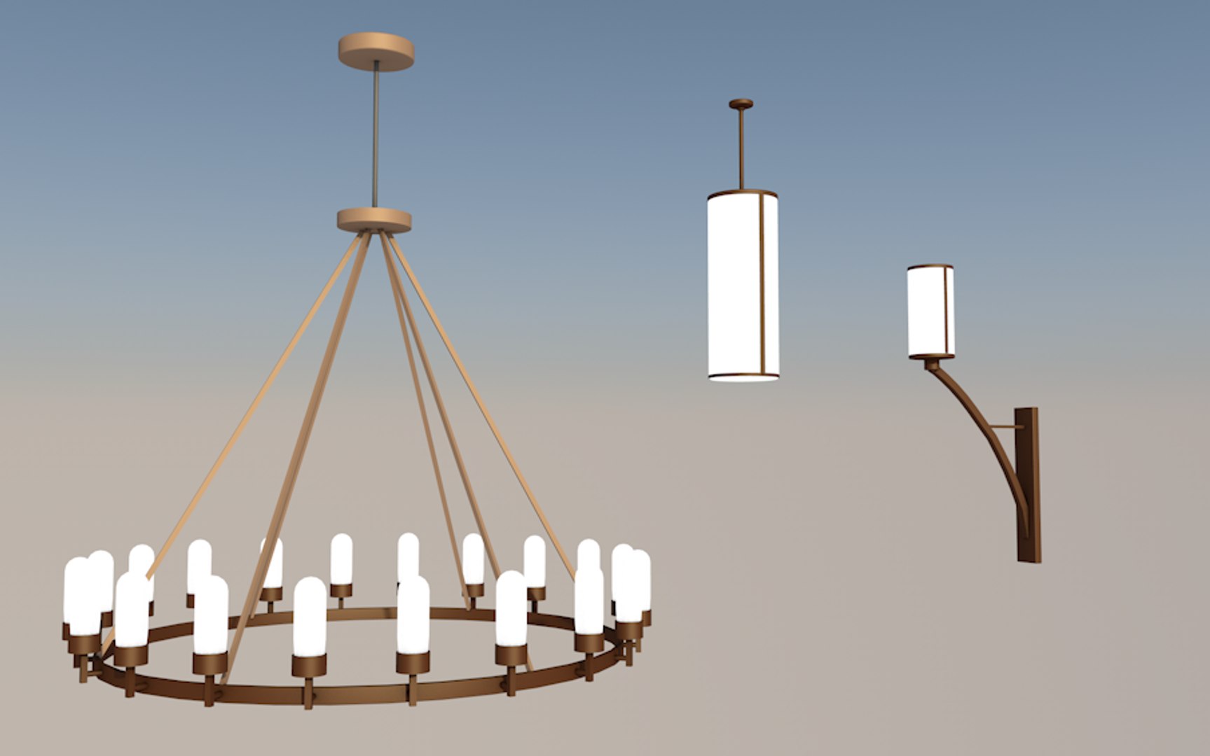 3D Model Chandelier Wall Light - TurboSquid 1350031